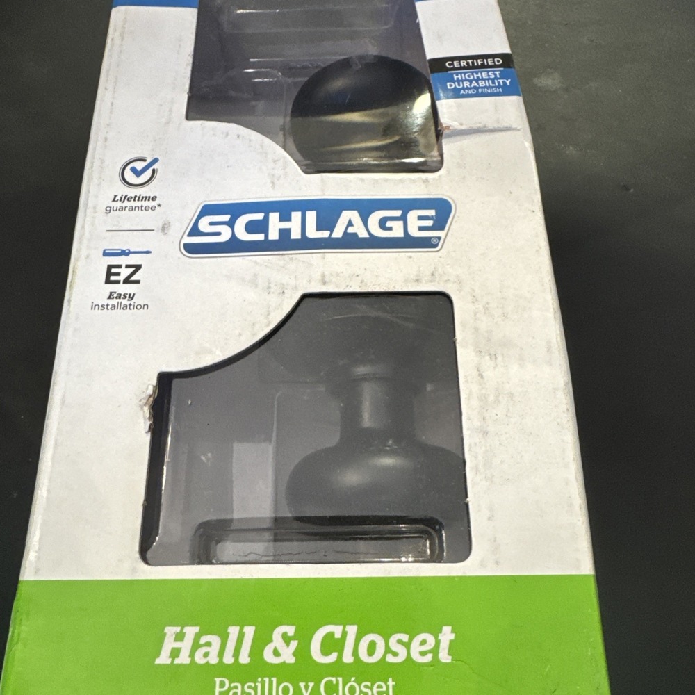 Schlage F10 v GEO 716, Georgian Aged Bronze Hall/Closet Door‎ Knob